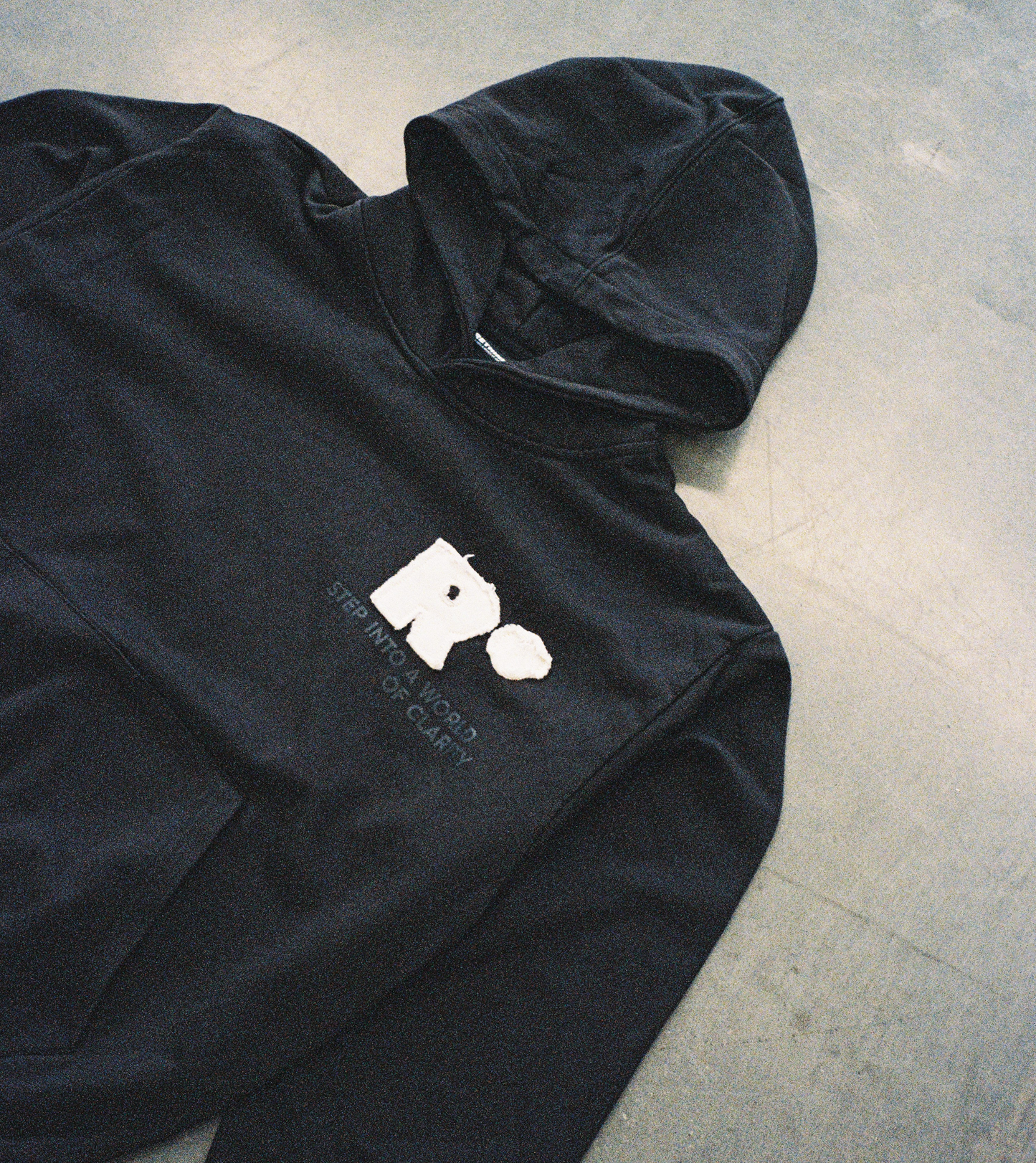DISTRESSED PATCH HOODIE